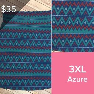 LuLaRoe Azure A-line Skirt w/ elastic waistband